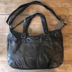 Leather UGG purse/bag, gray color.